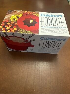 Cuisinart Red Enamel Cast Iron 13 pc Fondue Set